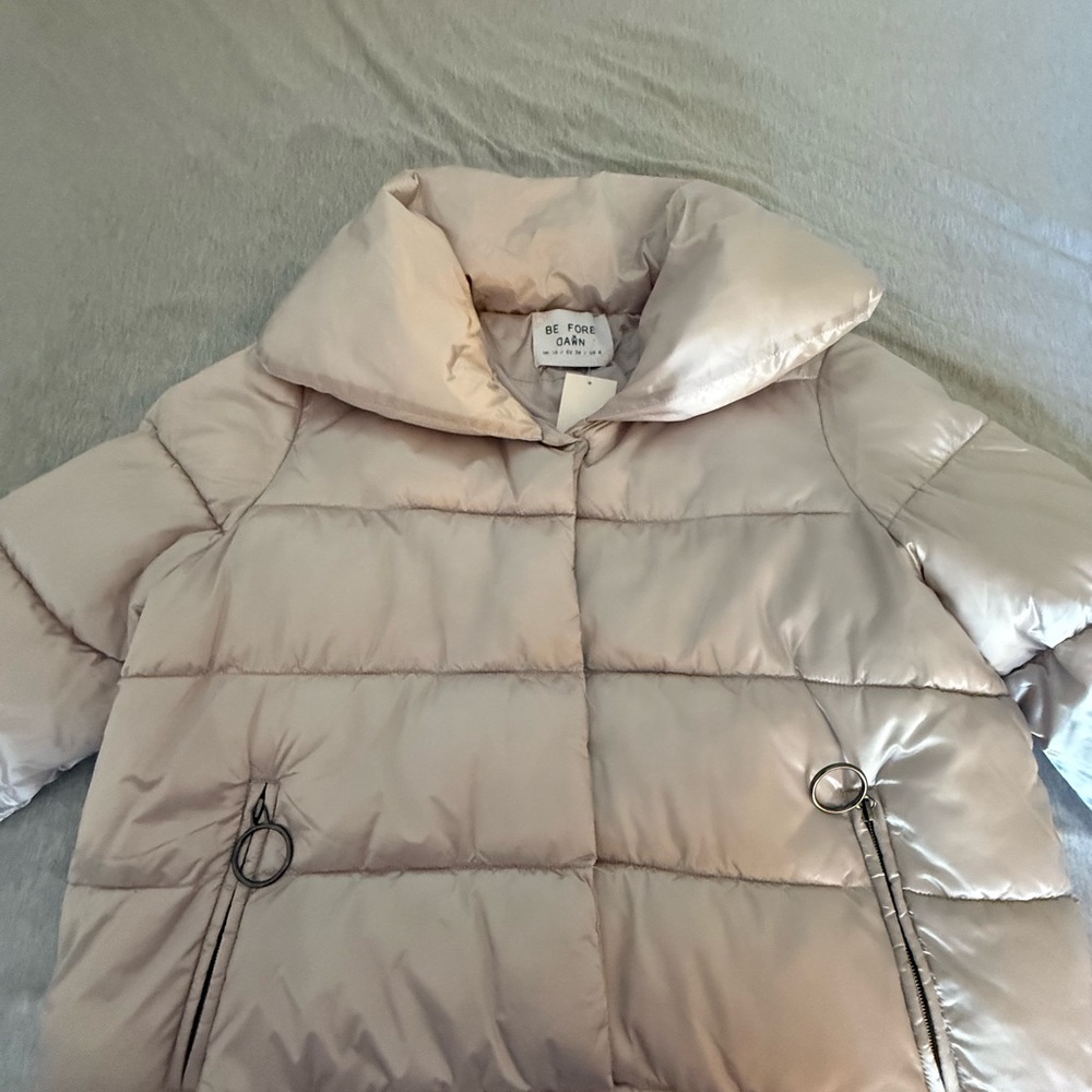 Women's Cream Puffer Jacket
